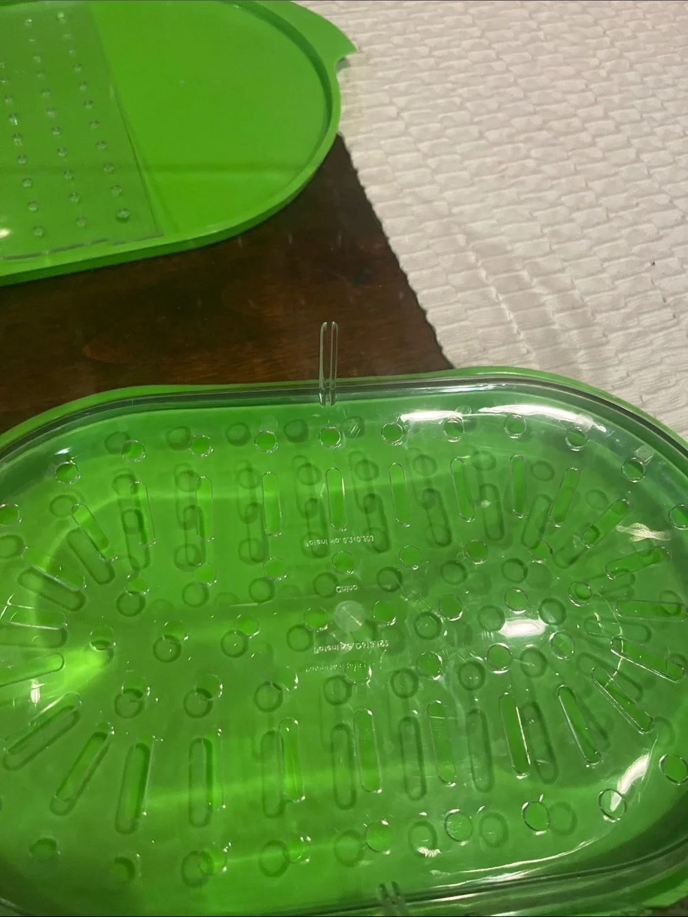 Green Produce Storage Container with Adjustable vent